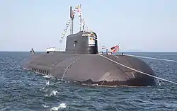 K-186 Omsk during 2008 Naval Parade in Vladivostok