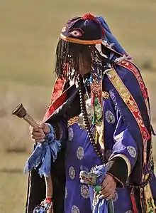 Buryat shaman Budazhap Shiretorov, head of the Altan Serge religious community.