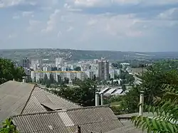 Rîbnița's skyline as view from over the Dniester river