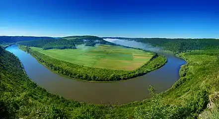 Dniester Canyon National Nature Park near Chervona mountain