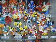 Dymkovo toys in a store