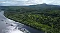 Poludov stone (aerial photograph) and Vishera River, Perm Krai