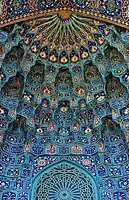 Saint Petersburg Mosque. Maiolica of portal, in the form of Muqarnas.