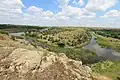 Confluence of Berezivka and Inhul rivers