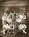 Pyatnitsky Choir in 1900 - 1910 (Watch style and different elements of Russian folk dance and music from the Pyatnitsky Choir, performed by males and females on YouTube)