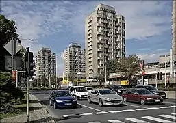 Plac Grunwaldzki housing estate in Wrocław (by Jadwiga Grabowska-Hawrylak, 1970–73)