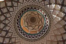 Interior of the main dome of the Borujerdi House.