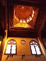 The wooden dome above the main hall of the khanqah