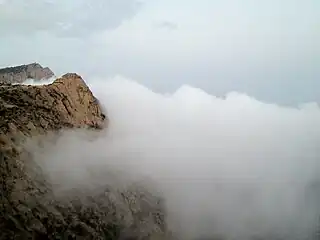 A view from the country of the Hawalah tribe, showing the eastern side of Mount Atherb overlooking the Tihamah