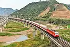 Baotou–Xi'an railway in Suide County