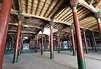 Chinese Islamic-style prayer hall of the Etigar Mosque in Hami City, Xinjiang