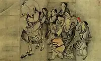 Joseon painting of Taoist Immortals by Kim Hong-do.