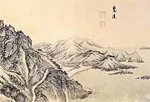 Kim Hong-do, Four Districts of Mount Geumgang, 1788, Landscape of Mt. Geumgang.