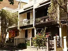 Filigree style terraces in Surry Hills with ornate iron-wrought detailing