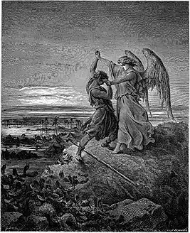 Jacob wrestling with the angel, 1855