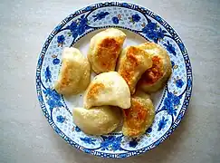 Pierogi ruskie, Ruthenian dumplings of Kresy, a national dish of Poland.