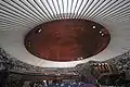 Underside of the copper church roof