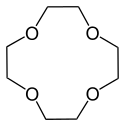 Skeletal formula of 12-crown-4