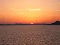 Panoramic view of Lake Nasser at dawn