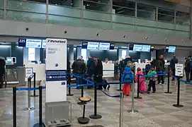 Finnair's former check-in area