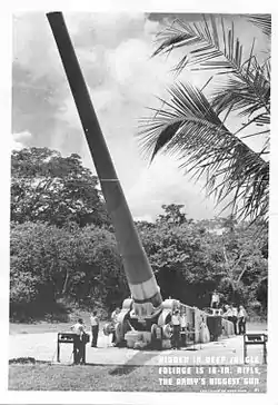 16-inch Navy MkIIMI gun on M1919 barbette mount, Fort Kobbe, Panama Canal Zone