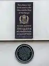 A plaque dedicated to the Queen at 17 Bruton Street in the Silver Jubilee Year of Her Reign who was born here on 21 April 1926