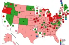 Results of the first presidential ballot by state