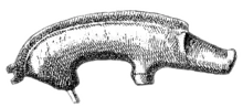 Black and White drawing of the Guilden Morden boar