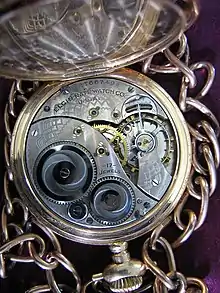 Movement of an Elgin pocket watch. cir.1919 S/N 21,667,498