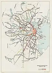 1925 Boston Elevated Railway map