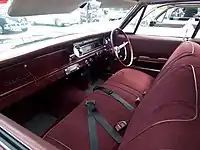 1965 RHD Pontiac Parisienne interior. The 1965 Pontiac uses a RHD version of the 1965 Chevrolet Impala dash.