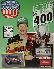 The 1993 First Union 400 program cover, featuring Davey Allison.