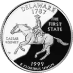 Delaware quarter dollar coin