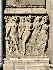 Relief on the Fanny and Isac Popper House (Strada Sfinților no. 1), Bucharest, by Alfred Popper, 1914