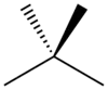 Stereo, skeletal formula of neopentane