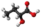 2-Hydroxybutyric acid molecule