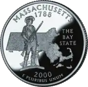 Massachusetts quarter dollar coin