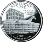 Kentucky quarter dollar coin