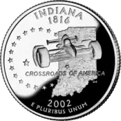 Indiana quarter dollar coin