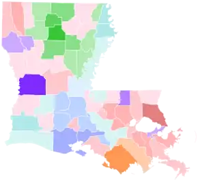 First round results by parish