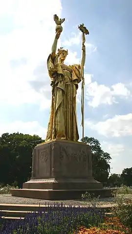 Statue of the Republic commemorates the 1893 World's Columbian Exposition.