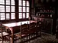 Historical example of a domestic dining room in Germany.