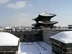 Seen from Bukseo Jeokdae in snow