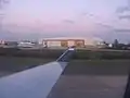 US Airways hangar at Charlotte Douglas International Airport viewed from Runway 18R.