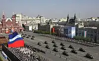 Military vehicles on the Red Square