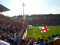 Goal celebration against D.C. United in 2012