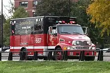 Scuba Team vehicle on Lake Shore Drive in Hyde Park