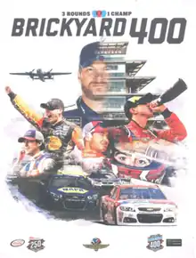 The 2017 Brickyard 400 program cover.