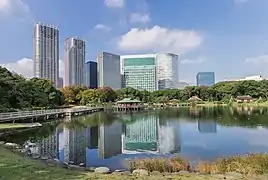 Teahouse near the seawater pond