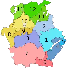 Municipalities of West Macedonia. 1-5: Kozani regional unit